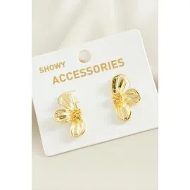 Orkide Trend Metal Küpe-Gümüş Rengi