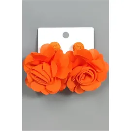 Gül Zr Model Küpe-Turuncu