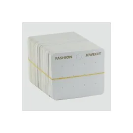 12Li Lüks Küpe Kartı-Beyaz