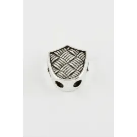 Çizgili Tesbih Ara Aparatı 1 Adet-Gümüş Rengi