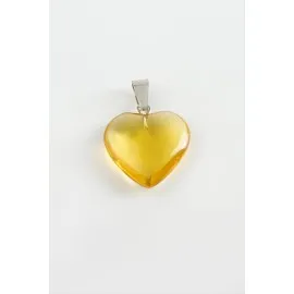 Kuvars Kalpli Doğaltaş Kolye Ucu-Sarı