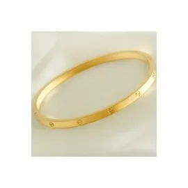 İnce Orjinal Crt Çelik Bileklik-Altın Rengi
