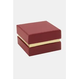 Sarı Şeritli Yüzük Kutusu-Siyah