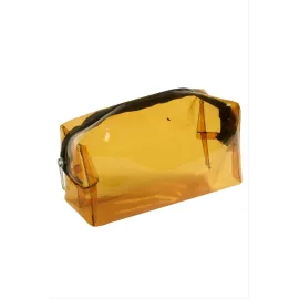 Ananas El Tutmalı Makyaj Çantası-Kahverengi