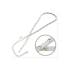 Klasik Deri Taşlı Kemer-Turuncu