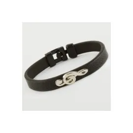 Nota Kaliteli Suni Deri Bileklik-Siyah