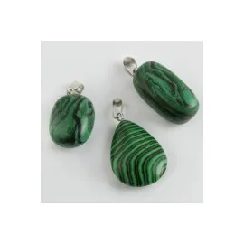 Malahit Doğaltaş Kolye Ucu-Yeşil