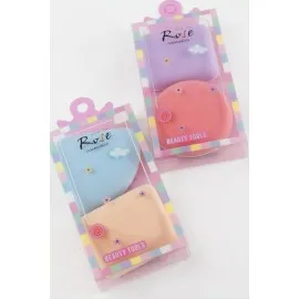 2 Adet Karışık Makyaj Süngeri-Renkli