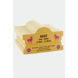 Agat - Koç Burç Bileklik Kartı-Sarı