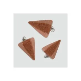 Kahve Yıldız Pandül Doğaltaş Kolye Ucu-Kahverengi