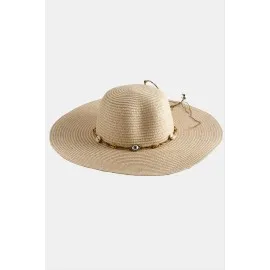 Göz Örme Zincir Hasır Şapka-Pudra Rengi