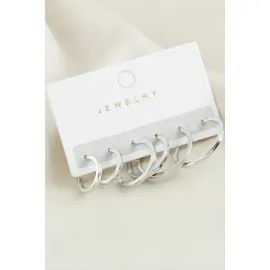 6 Adet Ezme Halka Küpe-Sarı