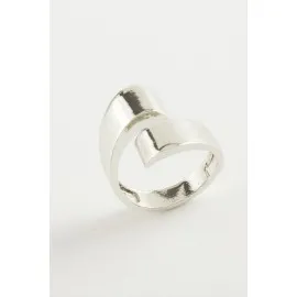 Oval Metal Yüzük-Gümüş Rengi