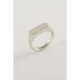 İsim Yazılabilir Metal Yüzük-Gümüş Rengi