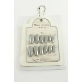 Mina Beauty Kedi Gözü Takma Tırnak-Krem