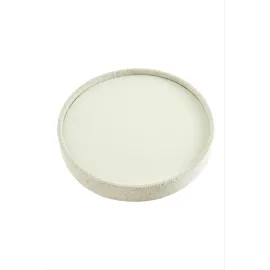 Yuvarlak Ahşap Anfora Kumaş Piercing Küpelik 20 cm-Sütlü Kahve