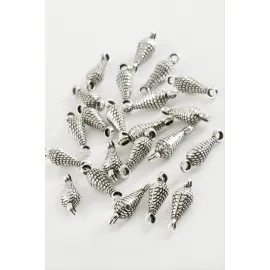 Noktalı Tesbih Püskül Ara Aparatı 50 Gram-Gümüş Rengi