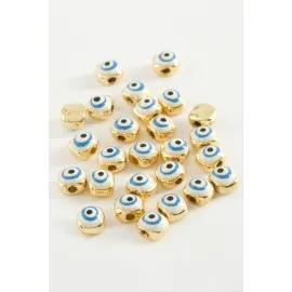 Nazar Mineli Bileklik Ve Kolye Ucu Aparatı 1 Adet-Açık Pembe