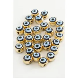 Nazar Mineli Bileklik Ve Kolye Ucu Aparatı 1 Adet-Lacivert