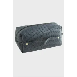 4 Adet El Tutmalı Makyaj Çantası-Lacivert