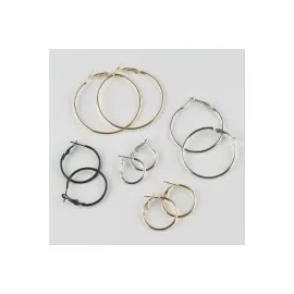 Klasik Halka Küpe-Siyah