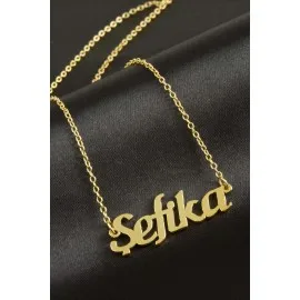 Şefika Isimli Kolye -Sarı