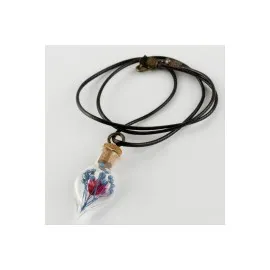 Karışık Fanus Canlı Kolye-Renkli