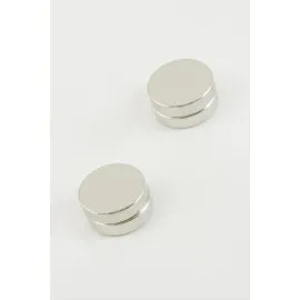 Yuvarlak Mıknatıslı Küpe-Siyah