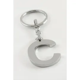 Metal Harf Anahtarlık-C