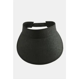 Kasketli Hasır Tennis Şapkası-Siyah