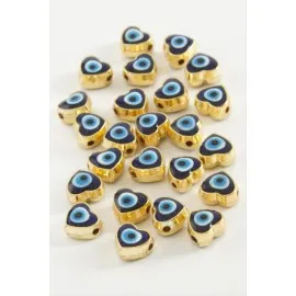 Kalp Mineli Bileklik Ve Kolye Ucu Aparatı 1 Adet-Lacivert