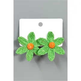 Papatya Zr Model Küpe-Yeşil