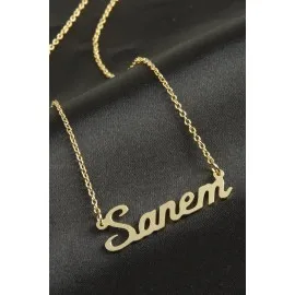 Sanem Isimli Kolye -Sarı