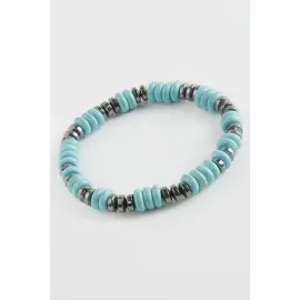 Hematit Turkuaz Doğaltaş Bileklik-Turkuaz