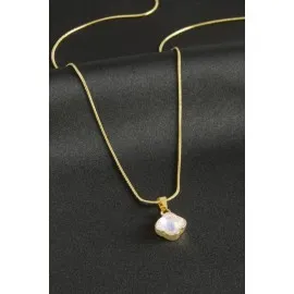 Çiçek Çelik Kolye-Sarı