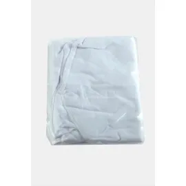 Likralı Bağlamalı Düz Bone-Beyaz