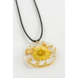 Papatya Epoksi Kolye-Sarı
