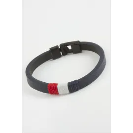 İpli Kaliteli Suni Deri Bileklik-Lacivert