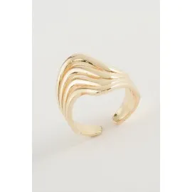 Oval Metal Yüzük-Gümüş Rengi