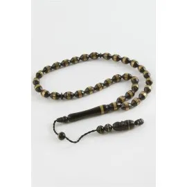 Arpa Kesim İşlemeli Kuka Tesbih 8X10 mm-Siyah