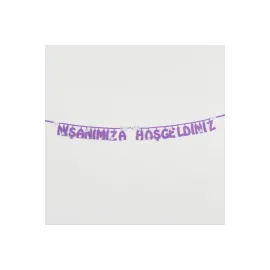 Nişanımıza Hoşgeldiniz Keçe Yazı-Mor