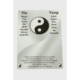 2li Yin Yang Bileklik Kartı-Beyaz