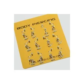 Çapa Çelik Piercing 1 Adet-Gümüş Rengi