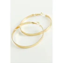 Bilezik Şekilli Trend Halka Küpe 5 Cm-Sarı