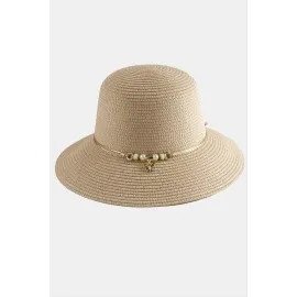 Deniz Kabuğu Hasır Şapka-Açık Pembe