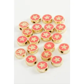 Yıldız Mineli Bileklik ve Kolye Ucu Aparatı 1 Adet-Pembe