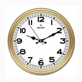 DUVAR SAATİ ALTIN SARISI, ÇAP:30CM AKRİLİK BOYA, ABS, MİNERAL CAM, SESSİZ MAKİNE