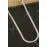 Yassı İtalyan Zincir Kolye 45 Cm-Gümüş Rengi