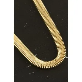 Kobra İtalyan Zincir Kolye 45 Cm-Sarı