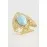 Balık Turkuaz Taşlı Yüzük-Sarı